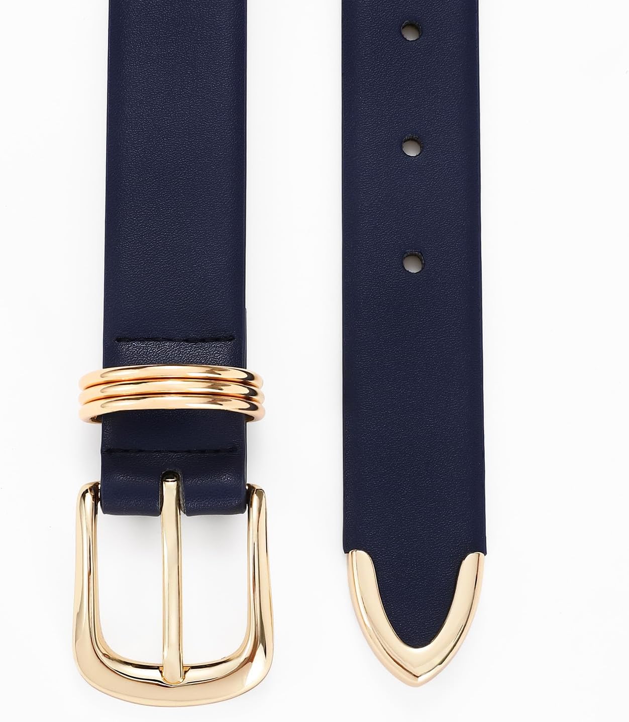 Women's Leather Belts with Gold Buckle Fashion Leather Waist Belt Elegant Ladies Belts for Jeans Gifts for Women - Image 3