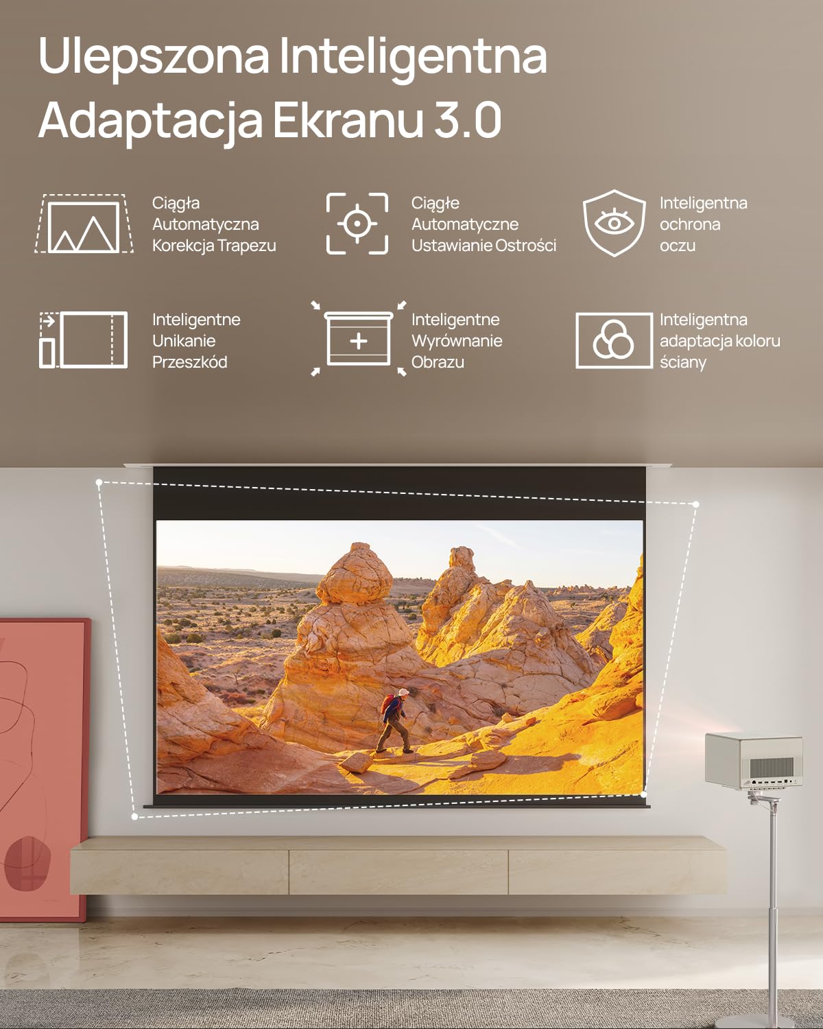 XGIMI Horizon Ultra Projektor 4K Dolby Vision, Dual Light, 2300 lumenów ISO, Android TV 11, Harman Kardon, Zoom optyczny | Dolby Vision, HDR10+, Harman Kardon, Zoom optyczny, ISA 3.0. Kino domowe do salonu, sypialni, biura