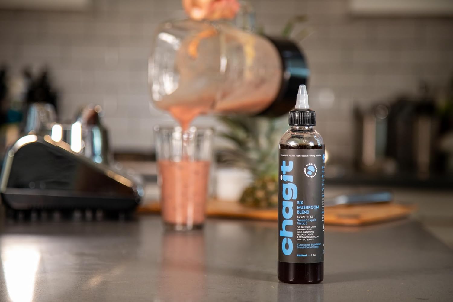 SLX - Six Mushroom Blend - Full-Spectrum Sweet Liquid Extract - Chaga, Lion's Mane, Reishi, Cordyceps, Turkey Tail, Maitake - 225 ml Bottle