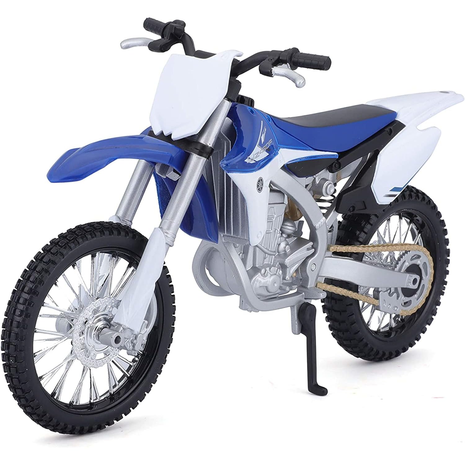 20-13021 Bburago Maisto - Yamaha YZ450F, blu e bianca - Scala 1:12