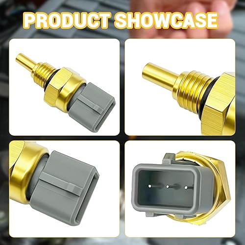 Miniatura 6 de Sensor de temperatura del refrigerante de latón de 3 pines apto para John Deere Gator XUV 825i 825M 835M 835R 835E, reemplaza MIA13198 MIU12581