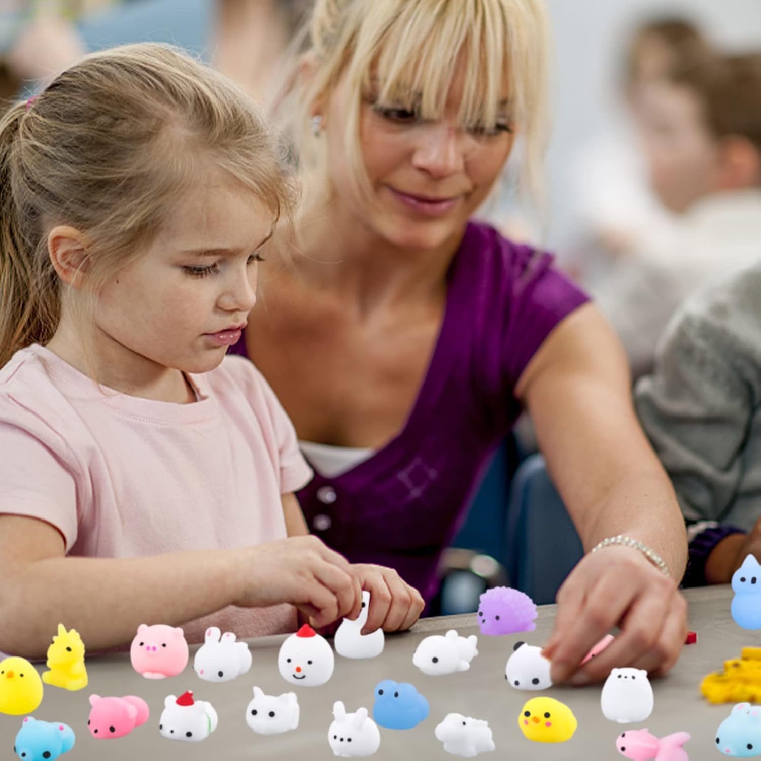 36Pcs Squishy Toys for Kids, Mini Stress Relief Toys for Party Favors, Mochi Toys for Kids, Classroom Prizes, Birthday Gift, Easter Party Goodie Bag Fillers