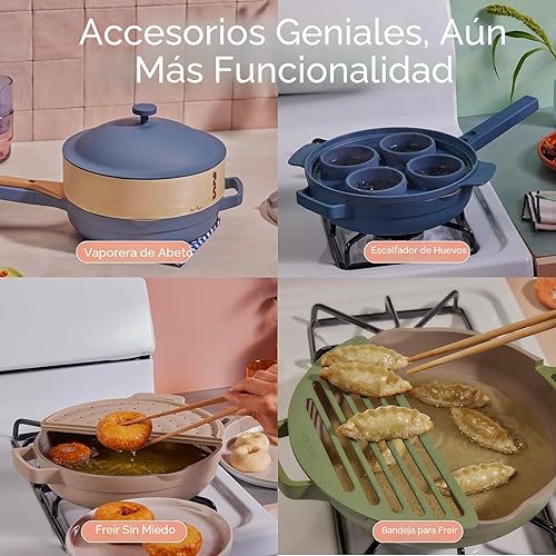 Miniatura 6 de Our Place Always Pan 2.0 - Sartén de cerámica antiadherentes sin toxinas de 10.5 pulgadas, sartén versátil, sartén, mango de acero inoxidable, apto