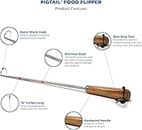 Vista 3 de Volteador de Comida Individual PigTail de 19