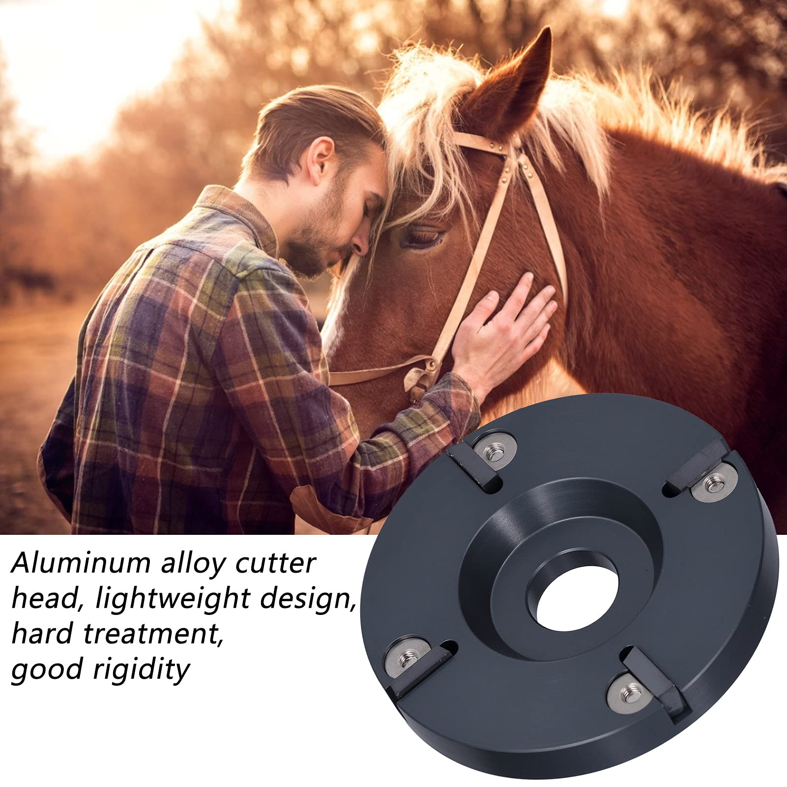Herramienta de placa de disco de recorte de pezuñas Cabezal cortador eléctrico de aleación de aluminio con 4 cuchillas para ganado, ovejas, ganado, caballos, piezas de recorte de