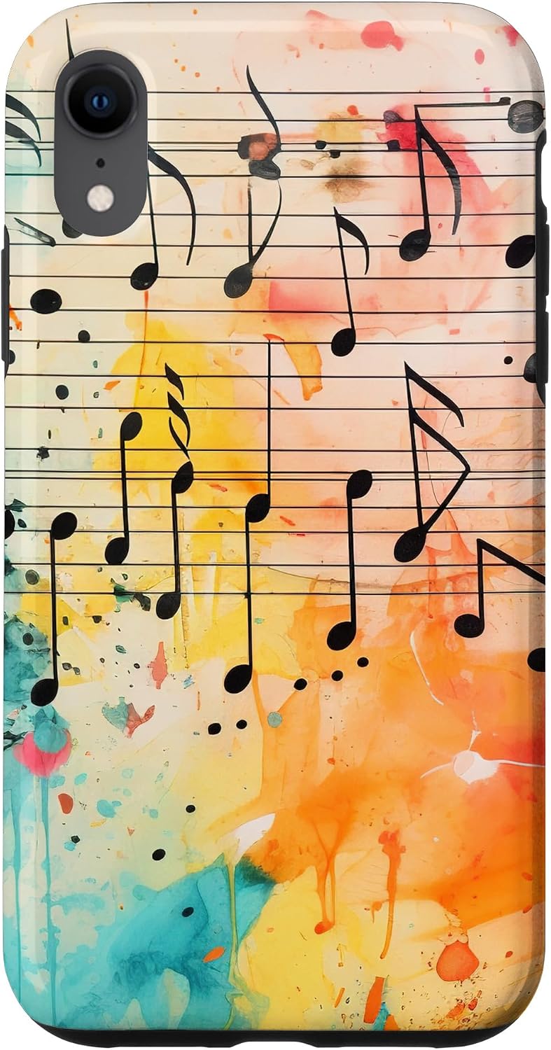 Melody of Colors music sheet Clef Colorful Case for iPhone XR