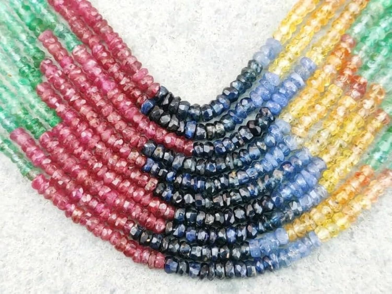 Perles rondes à facettes naturelles de 2.5-3.5mm pour création de bijoux