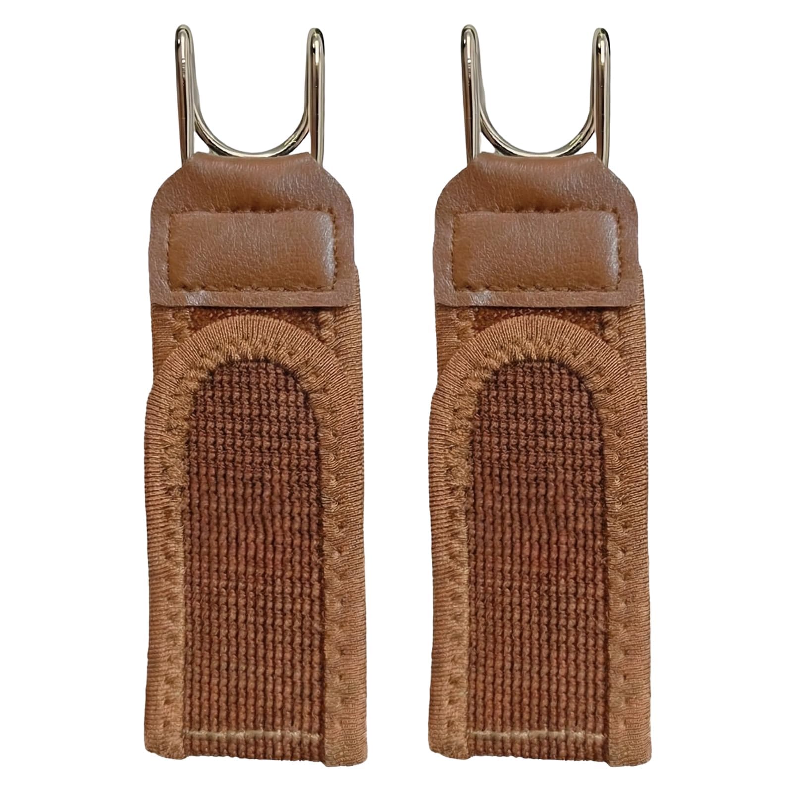 2 Pcs Buckleless Belt Hook Tactical Metal Hook Elastic Belt Unisex Buckle-Less Invisible Waist Belts for Work And Edc, Brown-picture-15