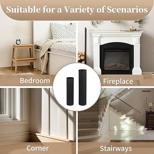 Miniatura 8 de Sziqiqi Jarrón de piso alto cilíndrico negro jarrón decorativo extra grande de metal de 27.621.7 pulgadas, juego de 2 jarrones decorativos para sala