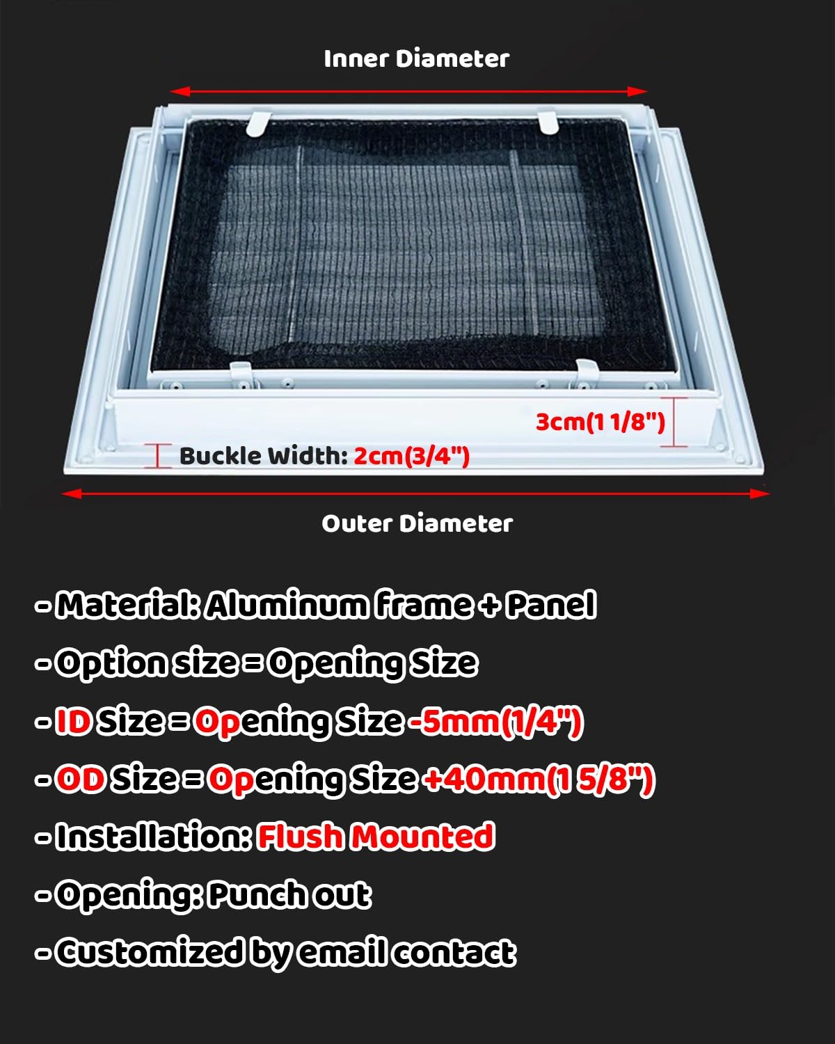 Pannello di Accesso ventilato 10x10 12x12 16x16 - Coperchio di ispezione a Filo per impianti Idraulici in soffitte e soffitti con filtri a griglia, Ideale per Manutenzione e Ventilazione (68