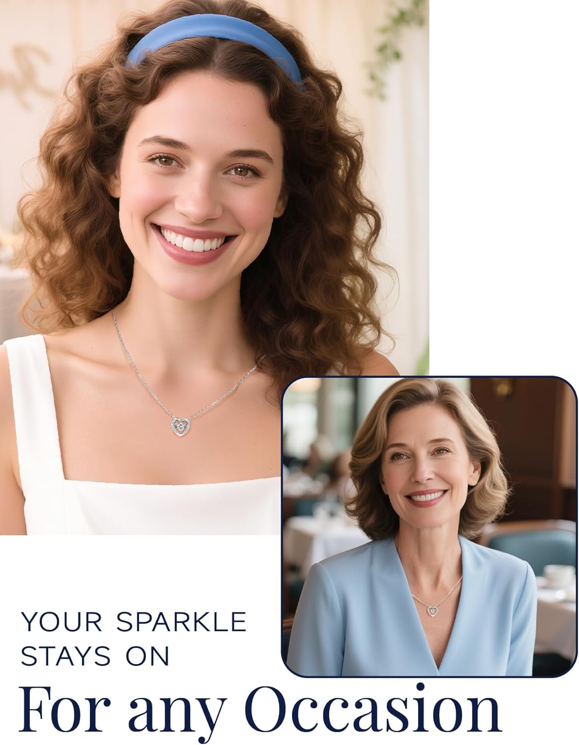 MomentWish Dancing Heart Necklace for Women, 0.5/1 Carat Dancing Moissanite Necklace for Her 925 Sterling Silver Pendant Anniversary Birthday Christmas Gift for Wife Mom Girlfriend - Image 9