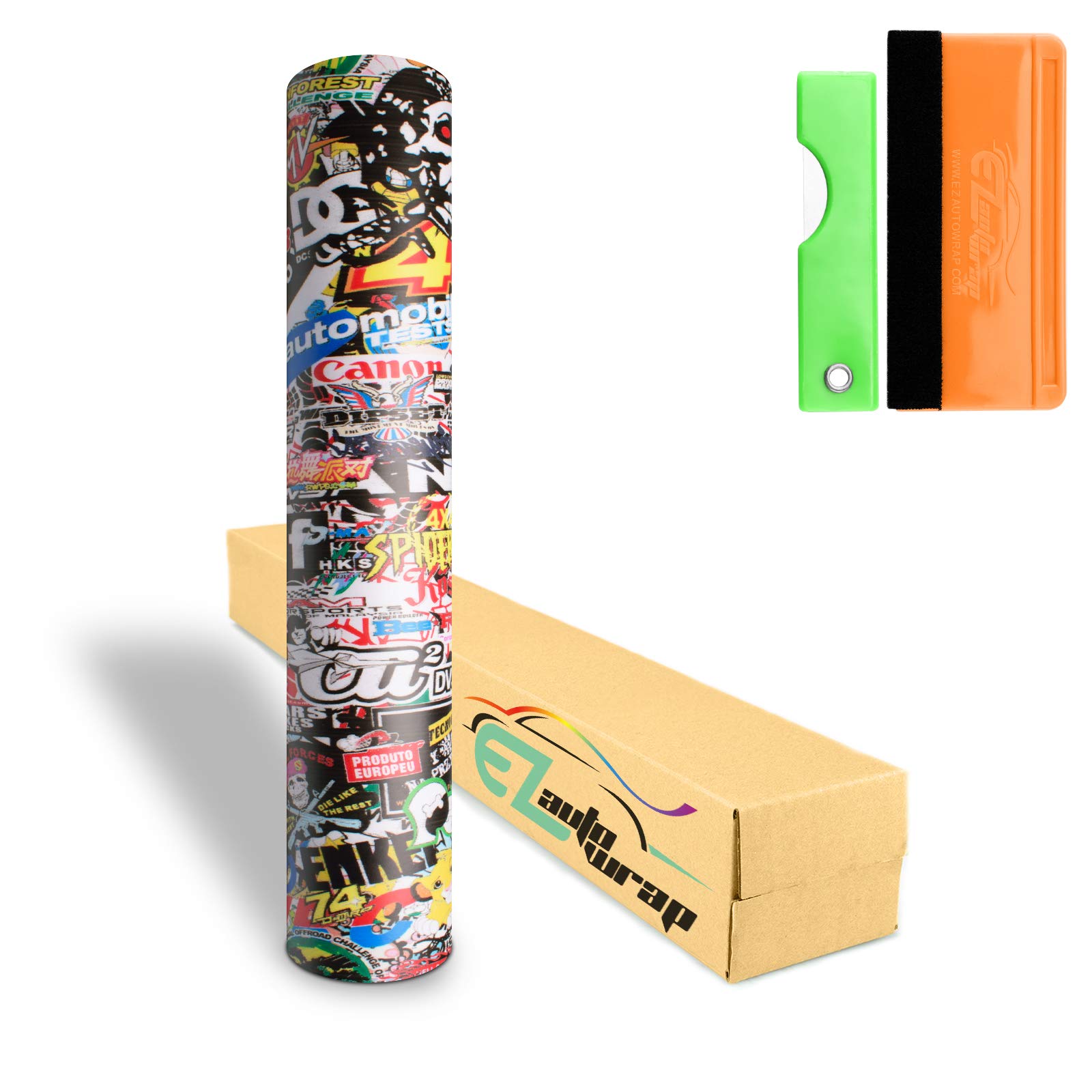 Free Tool Kit EZAUTOWRAP LK Bomber Anime Cartoon Car Vinyl Wrap Sticker Decal Air Release Technology - 12