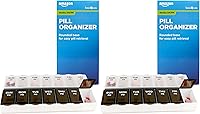 Vista 9 de Yaxa Basic Care Organizador de pastillas AM/PM (7 días), estuche de vitaminas y caja de medicamentos, compartimentos grandes, 2 veces al día