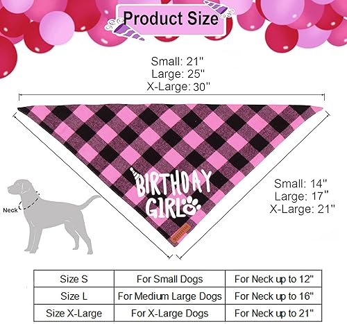Miniatura 4 de ADOGGYGO Suministros para fiesta de cumpleaños para perros, varios tamaños ofrecidos, bandana de cumpleaños para niña, corona de sombrero de fiesta
