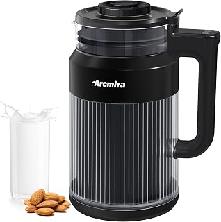 6-in-1 Nut Milk Maker, 8 Blade 27oz Homemade Almond, Soy, Coconut, Oat, Plant Based Milks and Non Dairy Beverages, Soy Milk Maker Machine with Delay Start/Keep Warm/Self-Cleaning/Boil Water