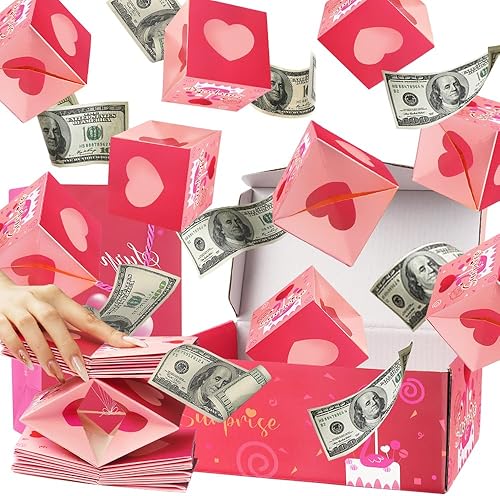 Caja de regalo sorpresa de cumpleaños, caja de regalo sorpresa para dinero, caja sorpresa de explosión, caja de regalo de explosión en efectivo,