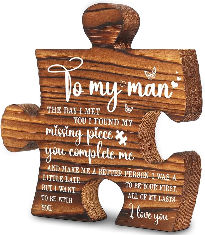 Placa De Mesa "Eu Te Amo" Com Mensagem De Amor Em Forma Depç De Quebra-Cabeça Para O Meu Homem. Presente Romântico Para Namorado, Marido, Aniversário, Dia Dos Namorados, Casamento, Aniversário
