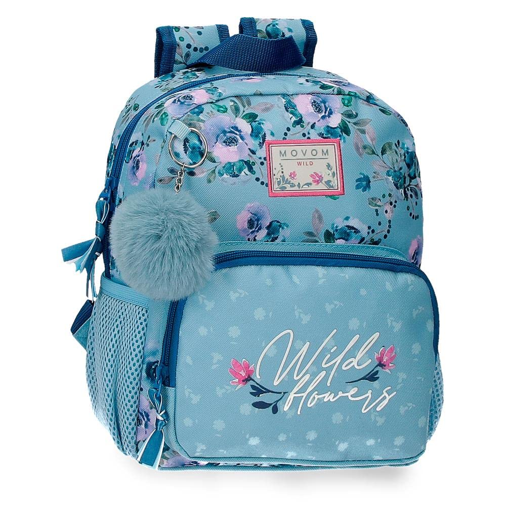 Movom Wild flowers Small backpack Blue 23x28x10 cm Polyester 6,44L