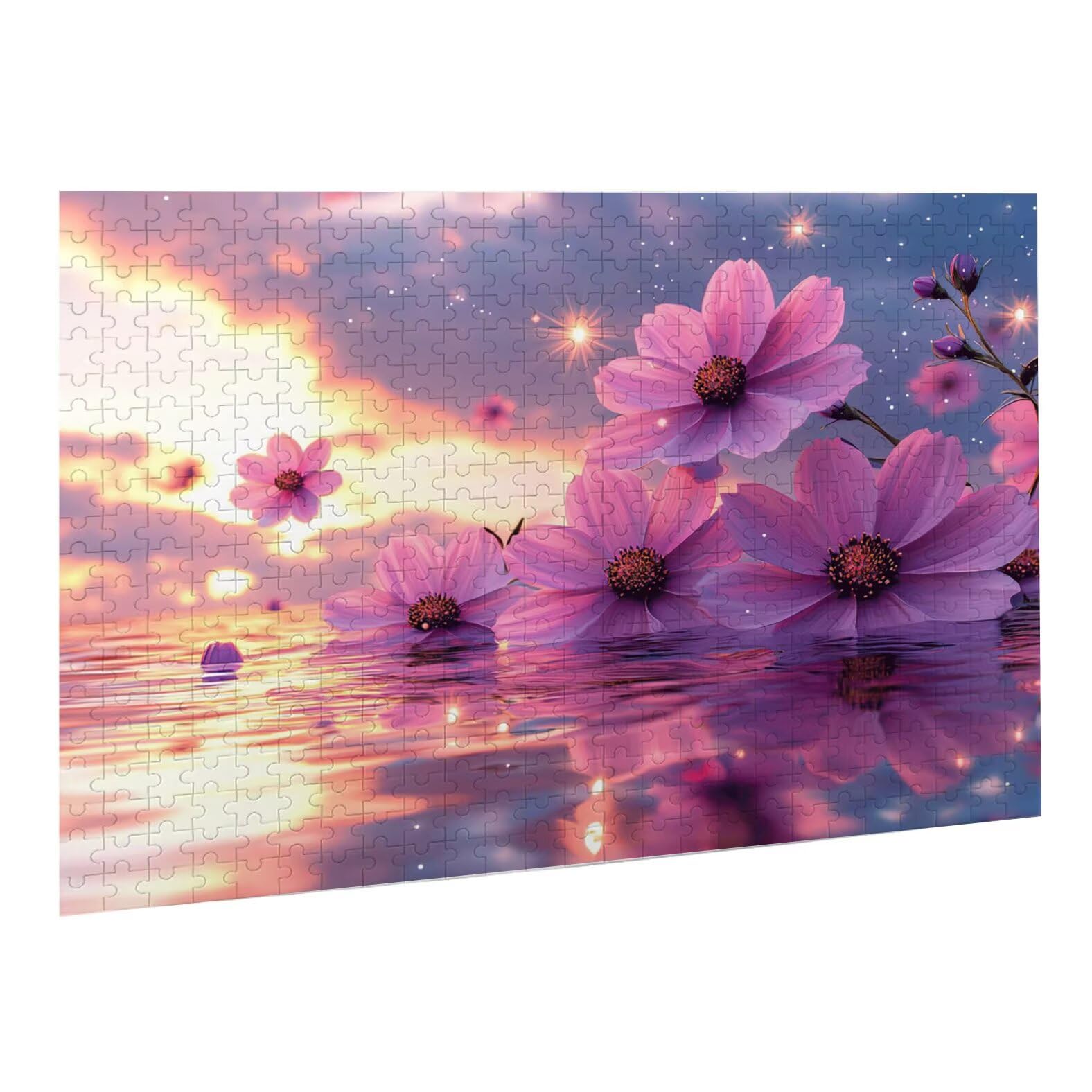 Jigsaw Puzzle, 1000 Pezzi Puzzle Classici, Rosa Puzzle Rilassamento Intelligence, Mpossibile Difficile Puzzles impegnativo per adulti Puzzles per Gioco Familiare, Regalo per Amore Amico Fiori 3 K0F330