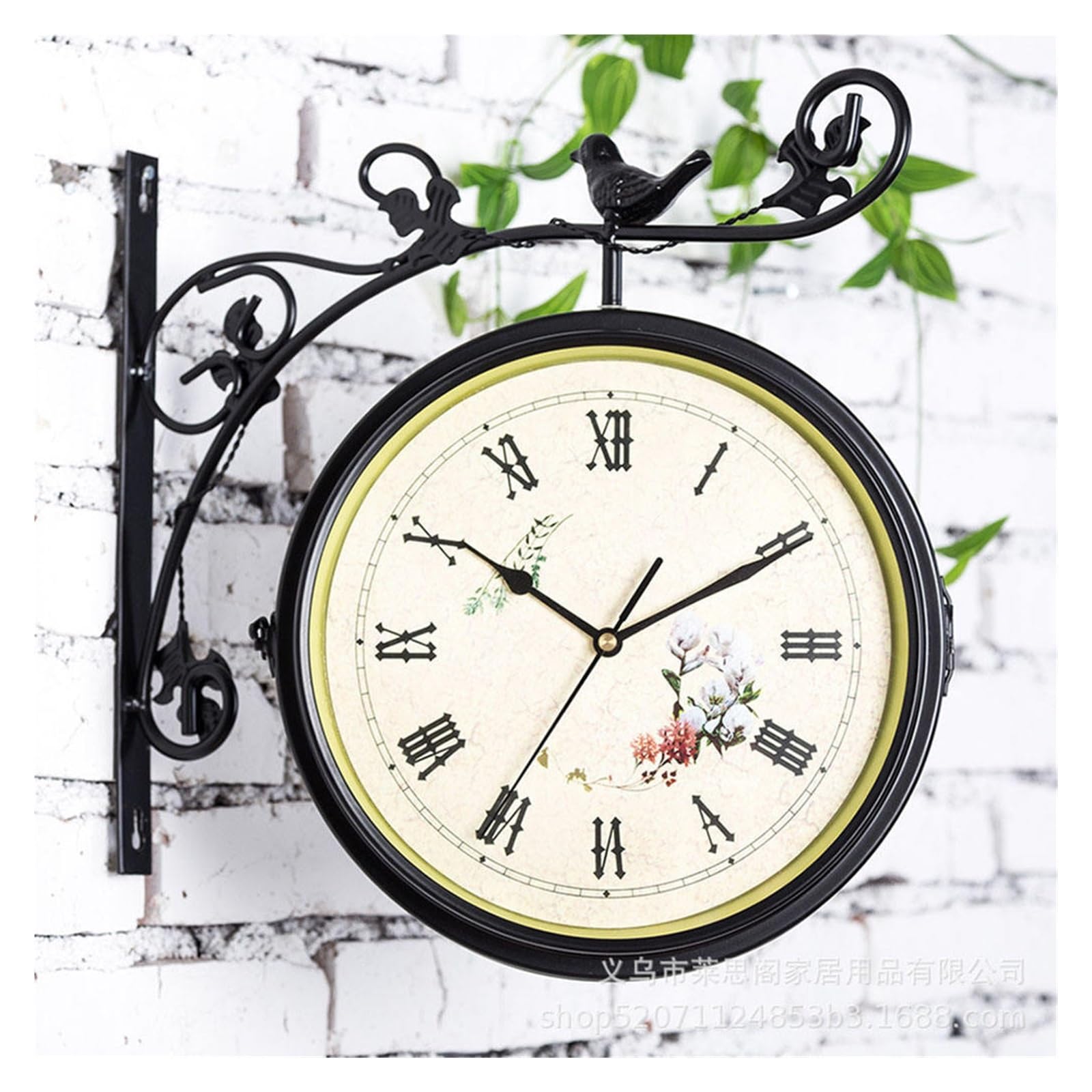 Horloge Murale Antique Double Face pour une Décoration de Jardin