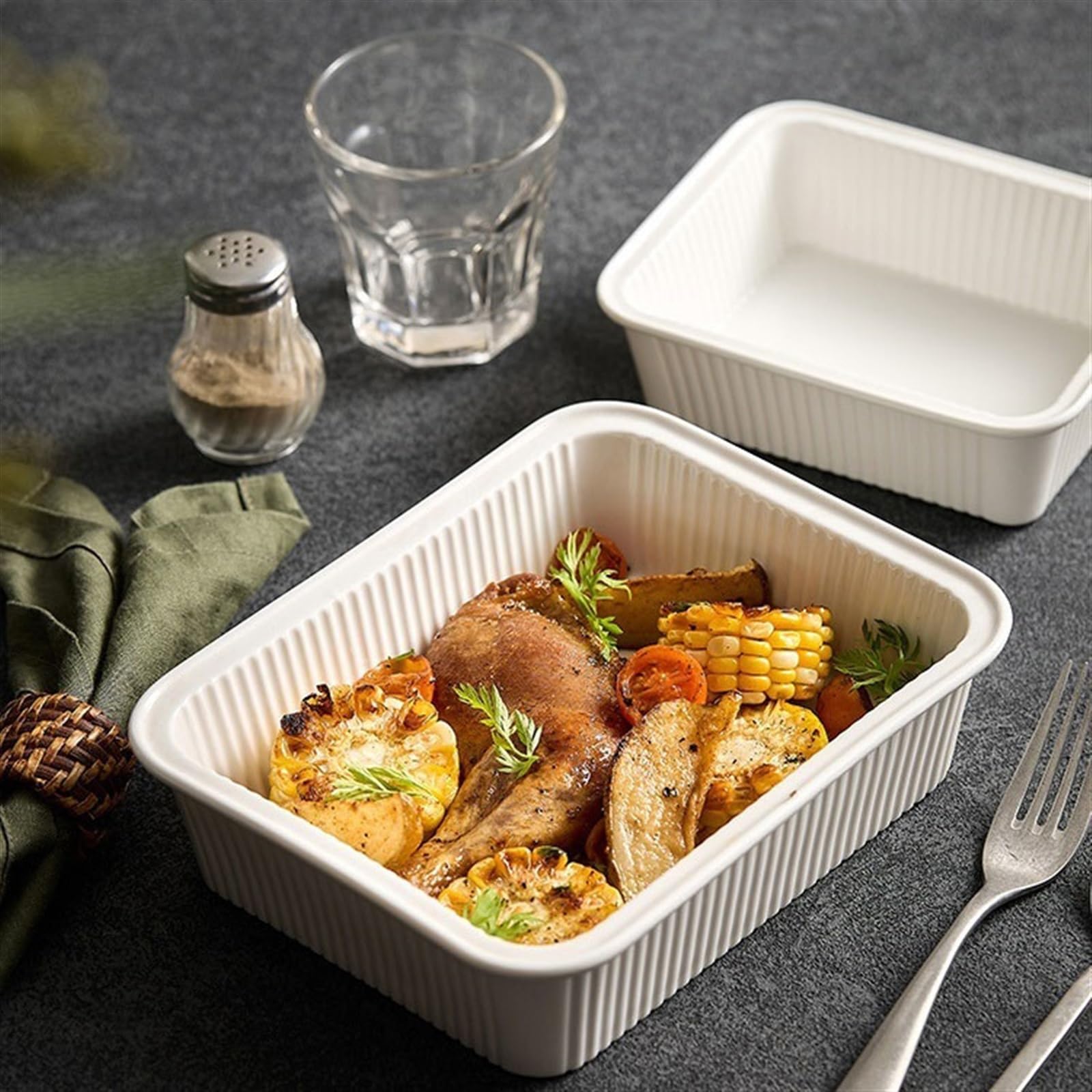 Versatile Piatto Rettangolare Da Forno Di Riso Al(8.25 inches)