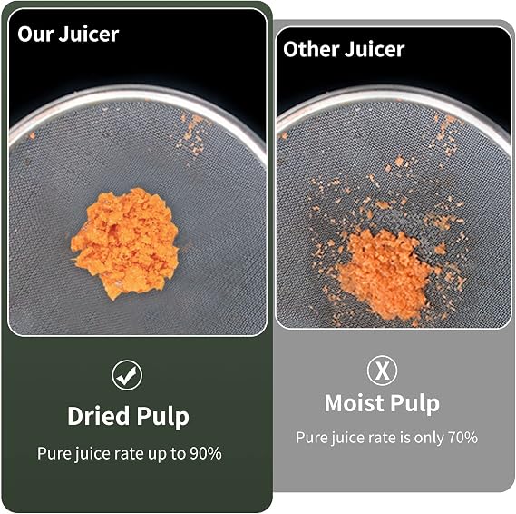 Masticating Juicer Machines, Cold Press Slow Juicer Machines Easy to Clean, High Juice Yield Vegetable Juicer for Beet Carrot, Orange Juicer with Automatic Pulp Ejection and Quiet Motor Juicer