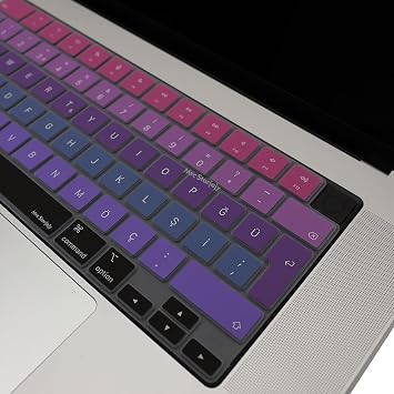 McStorey MacBook Türkçe Q Klavye Koruyucu M1-M5 | A2681 A3113 A3240 A3449 A2442 A3426 A3434 A2485 A3429 | Air 13.6-15.3 Pro 14-16 Neo 13 | Silikon Keyboard Cover Touch ID Pembe Mavi