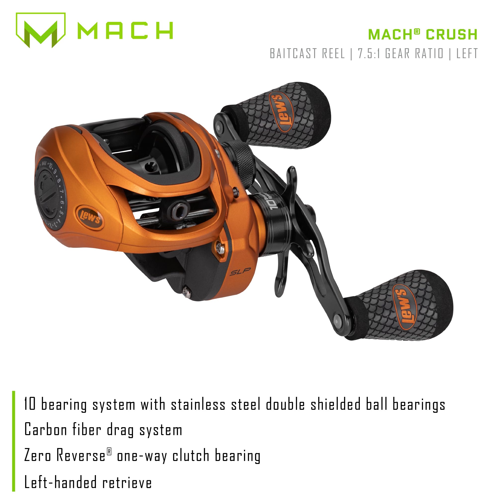 Amazon | Lew's Mach Crush SLPシリーズ 7.5:1 ベイトキャストリール