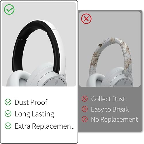 Miniatura 6 de Funda para diadema compatible con Sony WH-CH520WH-CH720N, protectores de diadema de silicona suave lavables, cojín cómodo, funda protectora de