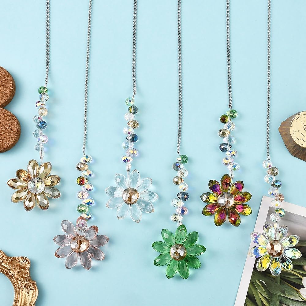 JSCARLIFE 6PCS Crystal Suncatcher Hanging Ornament - Image 4