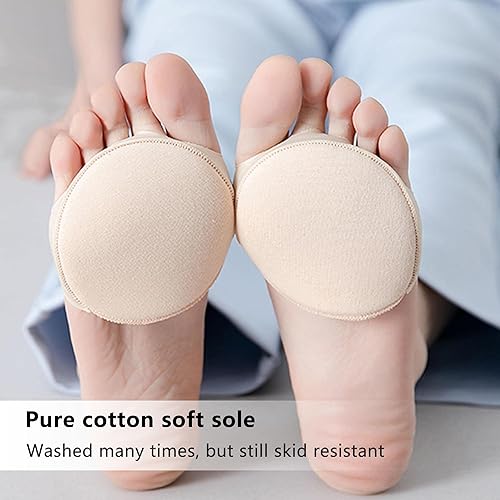 Miniatura 3 de Keroius Almohadillas de cojín de bola de pie, 4 pares de almohadillas de tela de panal para el antepié para almohadillas metatarsianas, medias