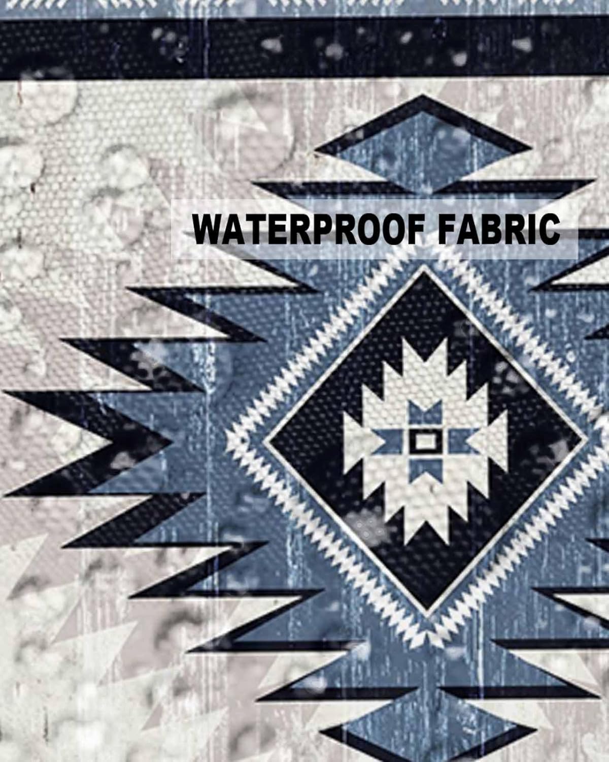 Outdoor Waterproof Throw Pillow Covers Set of 2 Blue Boho Aztec Pillowcases 20x20 Inches Southwest Tribal Geometric Patio Decorative Pillows Cushion Case Patio Pillows for Couch Bed Chair Garden