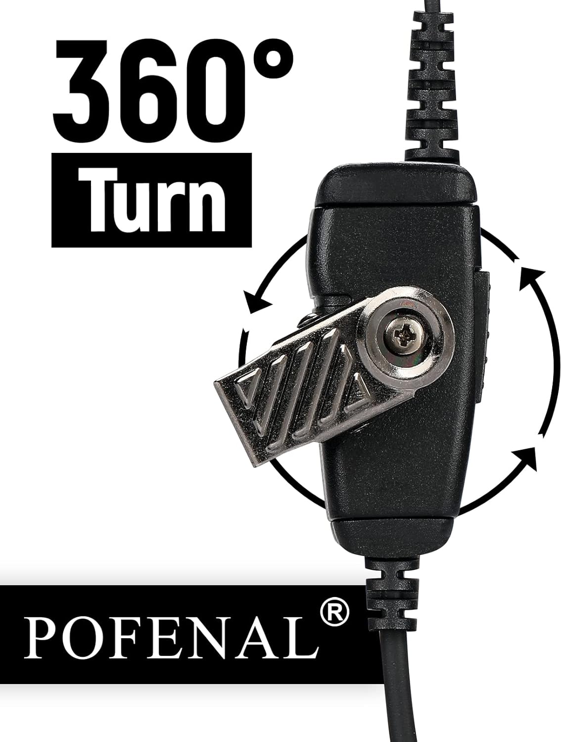 Motorola SL300 Earpiece & TLK 100 Walkie Talkie Headset | SL3500e/SL7550 Radio Headset with Mic PTT | Compatible with Motorola SL300/TLK100/SL1K/SL1M/SL4000(C-Shape, 1 Pack) - Image 6