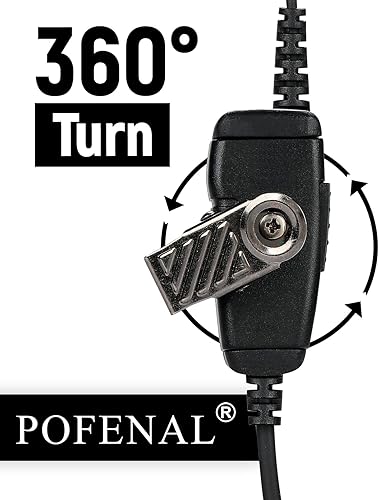 Miniatura 5 de SL300 SL3500e Walkie Talkie Auriculares de radio compatibles con TLK100 SL1K SL1M SL4000 SL7550 Radio bidireccional con micrófono PTT (forma C,