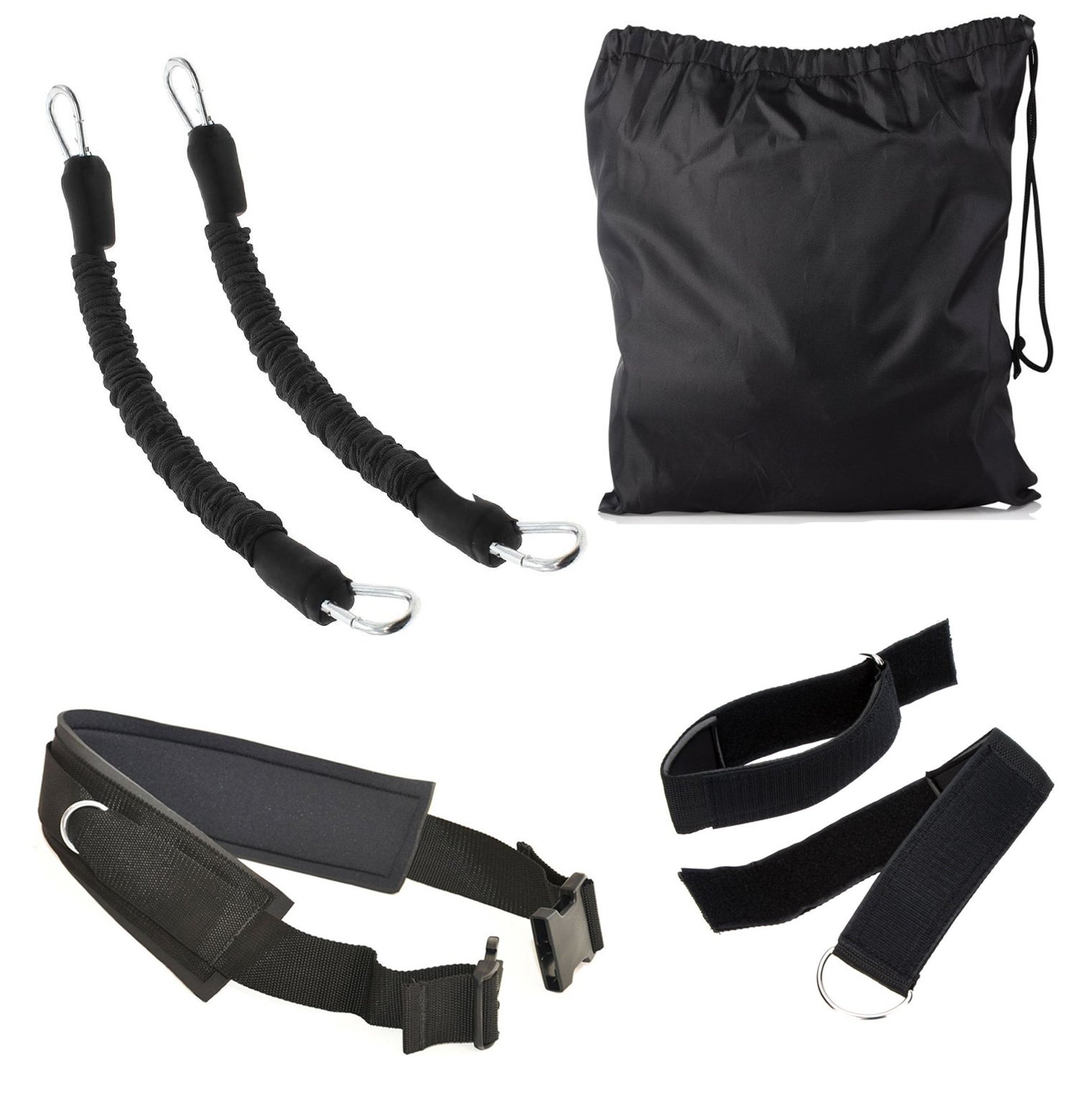 Regolabile verticale Jump Trainer Set Cinghia Vita Allenatore Gamba Resistenza Fasce Palestra Accessori Fitness (5pc/set)