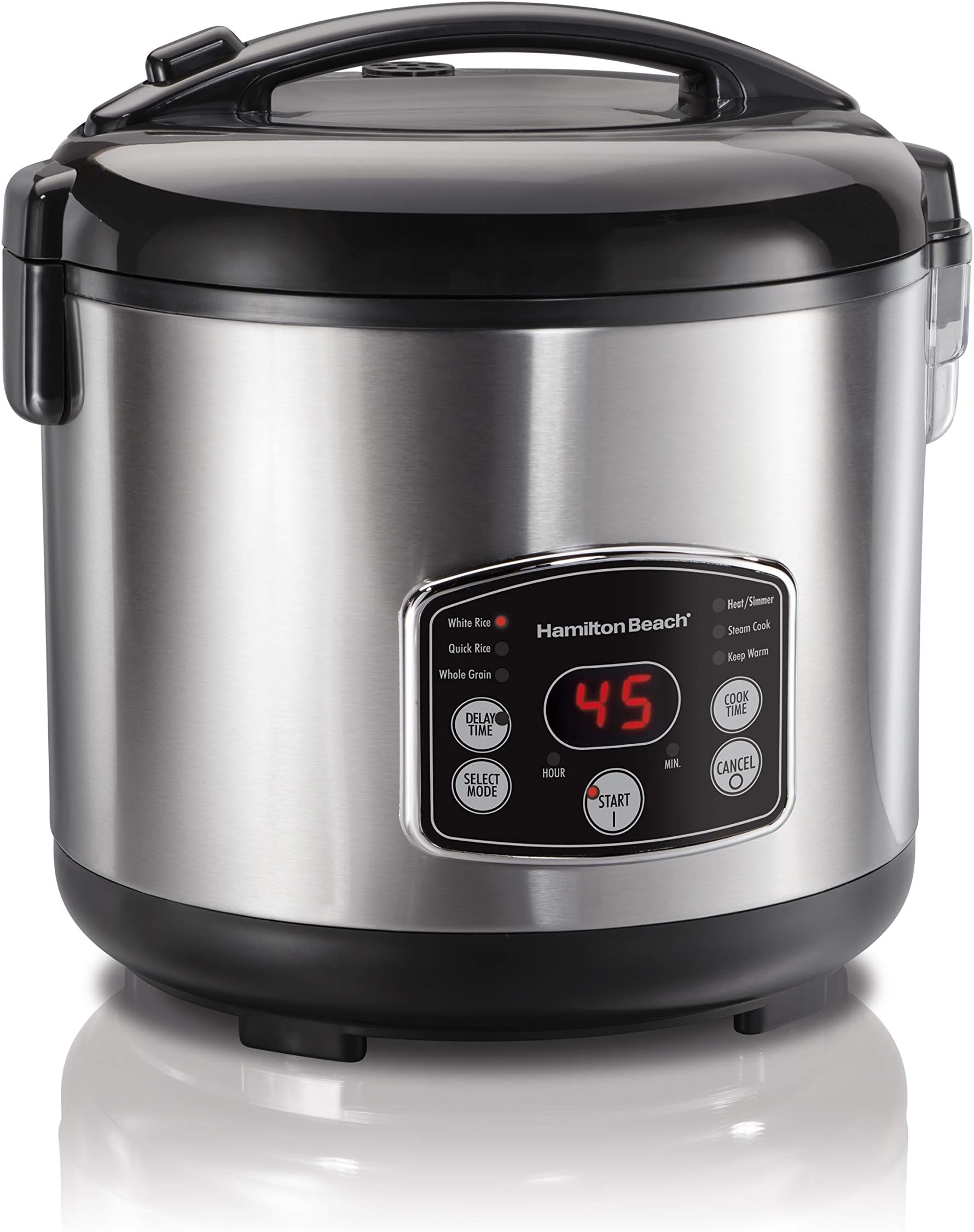 Hamilton Beach Rice & Hot Cereal Cooker, 10-Cups uncooked resulting in 20-Cups (Cooked), 37541