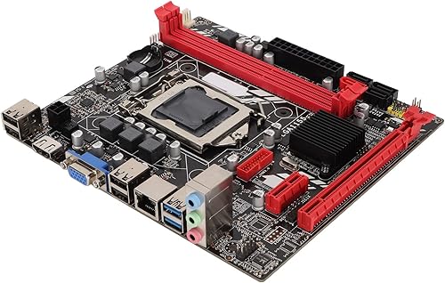 Miniatura 1 de Placa base para computadora, interfaz de alimentación estable, 2 ranuras DDR3, interfaz de 328.1ft, placa base DDR3 para escritorio para PC