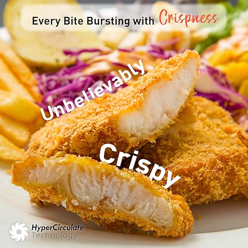 Miniatura 3 de Freidora de aire XL grande sin aceite de 10.6 cuartos, 9 ajustes preestablecidos y función de mantener caliente, cavidad interior de acero