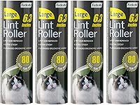 Vista 8 de Fedicelly Rodillos de pelusa para mascotas, muebles extra pegajosos, removedor de pelo de gatos y perros, alfombra de ropa de lavandería, 6.3