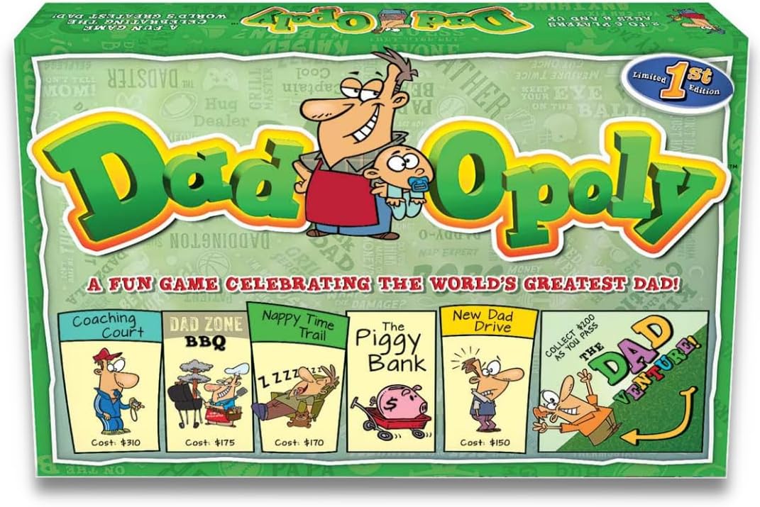 DadOpoly – The Hilarious Family Board Game for Dads and Kids, Family Night Laughs, and Dad Humor Fun