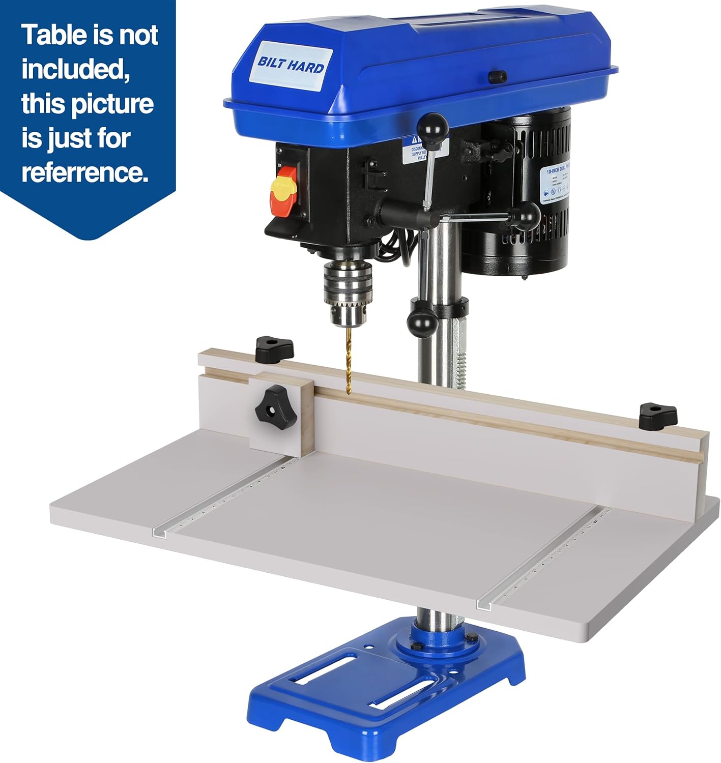 Exclusive Discount 60% Price BILT HARD 10 inch Drill Press with T-Track Kit, 12 Speed Benchtop Drilling Machine, CSA Listed