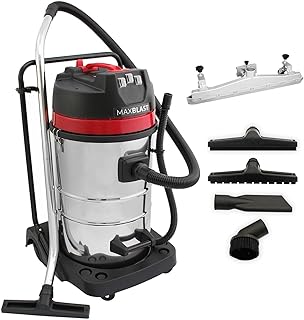 Aspiradora Industrial en Seco y Húmedo 3000W, 80 litros 80l con o sin Bolsa + Ruedas + Accesorios Filtro Tela Aspirador de Mano con Cable Aspirar Seco Liquido Mojado Powerful Wet+Dry Vacuum Cleaner