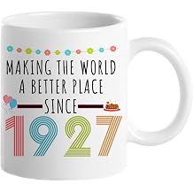 Choinn 1927 99th Birthday Gifts for Women Men, Turning 99 Years Old Birthday Gift Coffee Mug for Mom, Dad, Grandma, Grandpa, 99th birthday Gifts Ideas, Fathers Day Mothers Day Christmas 11oz Cup