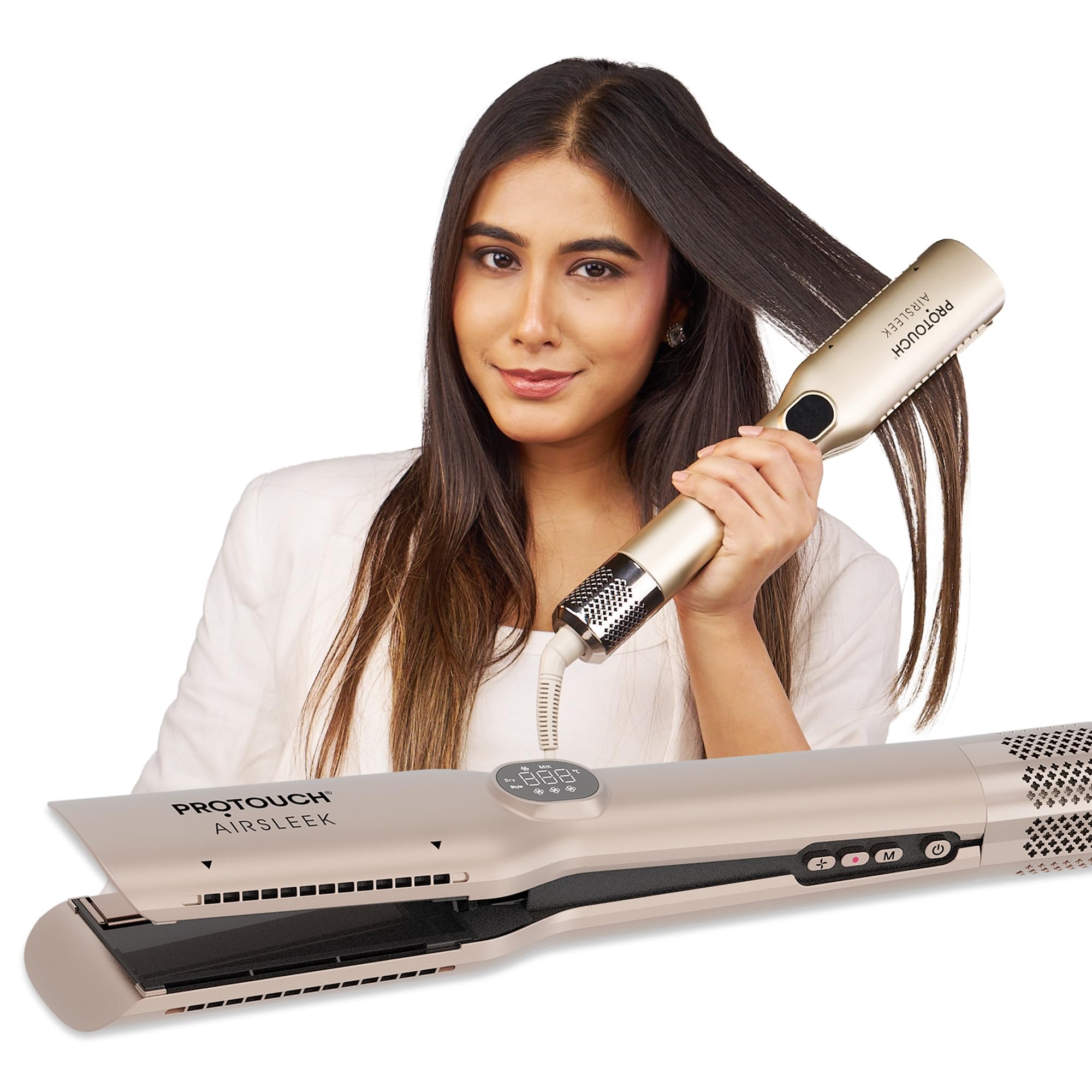 Protouch Air Sleek 2-in-1 Hair Straightener, Instant Drying, Smooth Styling, Zero Heat Damage-image-45