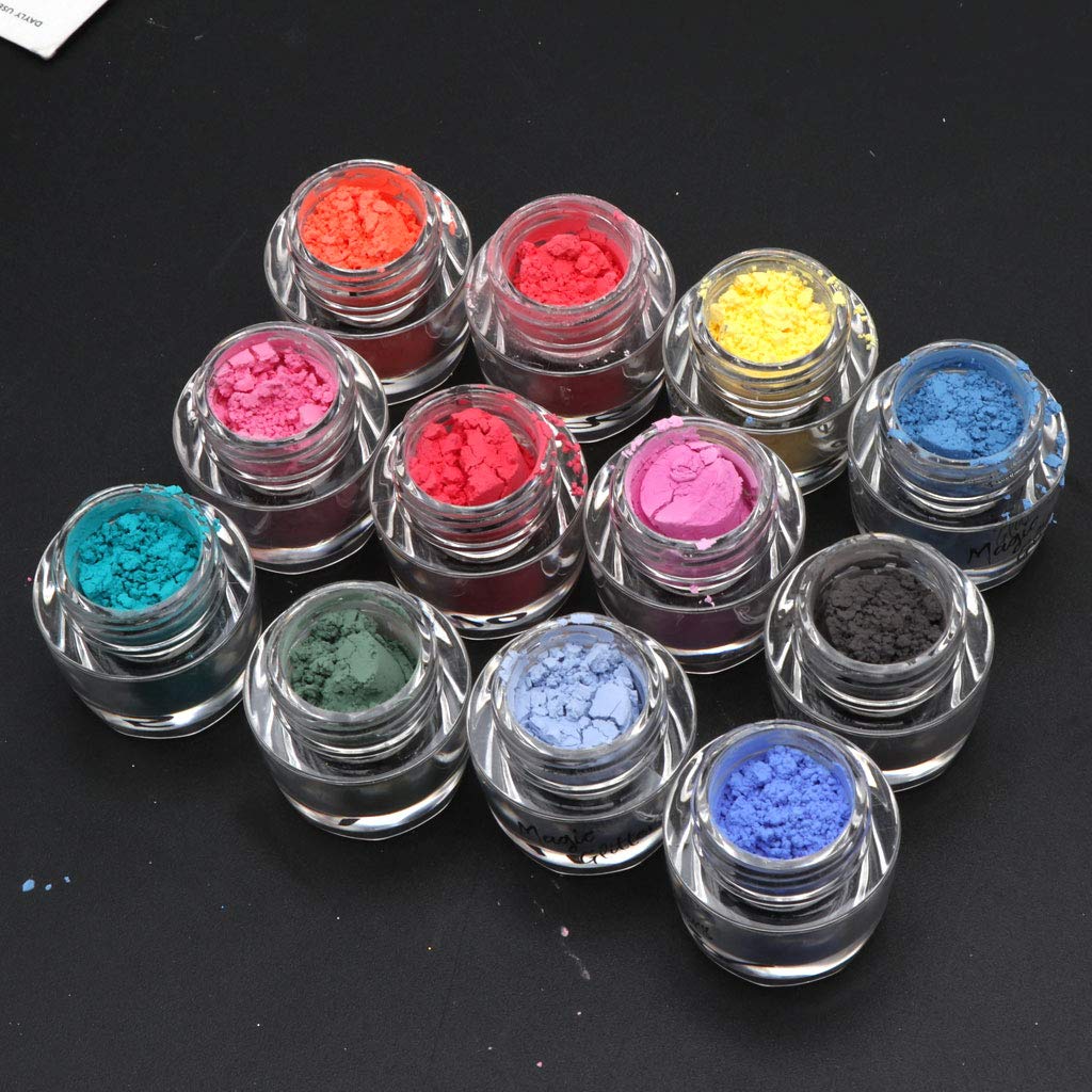 12 scatole di glitter per unghie, per scintillii, paillettes, paillettes, unghie, pigmenti, decorazione, espositore per cornici