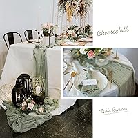 Vista 290 de Showgeous 10 Pack Baby Pink Cheesecloth Table Runner 10FT Long Semi-Sheer Gauze Table Runner Boho or Rustic Wedding Decor for Wedding Decor Arch