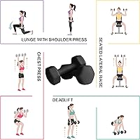 Vista 6 de Balelinko Home Gym Equipment Workouts Strength Training Weight Loss Pilates Weights Yoga Sets Weights for Women, Men, Seniors and Youth