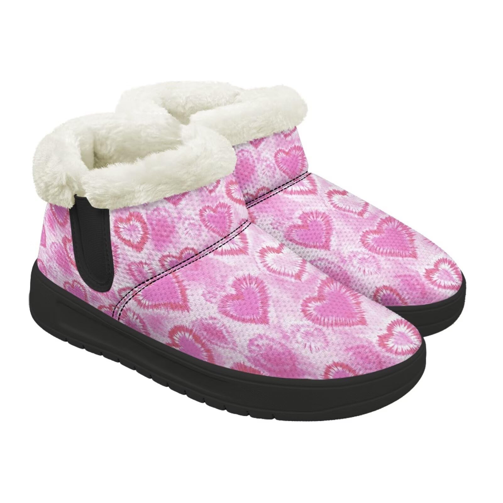 Snow Boots for Women Warm Outdoor Anti Slip Shoes Ankle Boots with Fur Fleece Lined for Winter Vacation