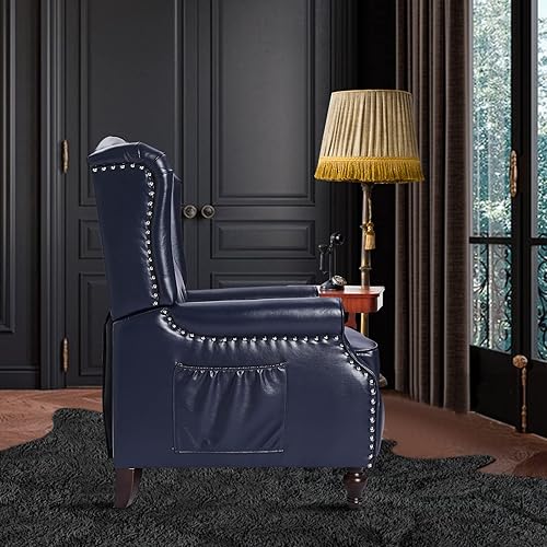 Miniatura 8 de B BAIJIAWEI Recliner Wingback Chair - Tufted Arm Chair Recliner - Massage Recliner Chair with Heat - Fabric Push Back Recliner with Remote Control,