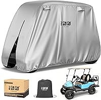 Vista 11 de 10L0L Funda para carrito de golf de 4 pasajeros se adapta a EZGO, Club Car, Yamaha, 400D, impermeable, resistente al viento, resistente al sol